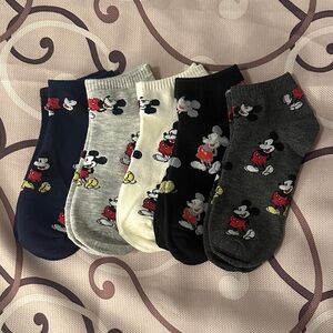 Disney Mickey Mouse Women’s Casual Socks - Navy, Gray, Cream, Black